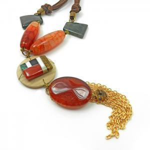 High Fashion Gemstone Necklace - Statement Jewelry