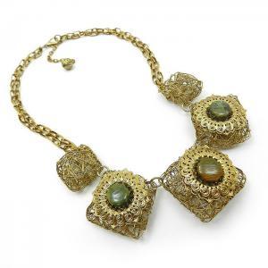 Tribal Gold Statement Necklace