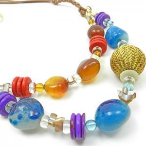 Bright Multicolred Layered Beaded Necklace