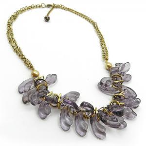 Whimsical Lavender Purple Glass Beaded Necklace