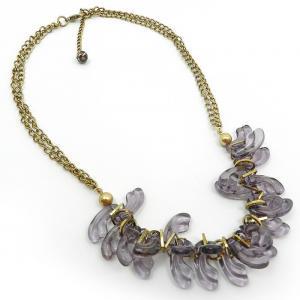 Whimsical Lavender Purple Glass Beaded Necklace